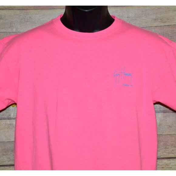 Guy Harvey Boy's Youth Pink XL Tee T-Shirt Shark Graphic Summer Beach - Picture 4 of 8